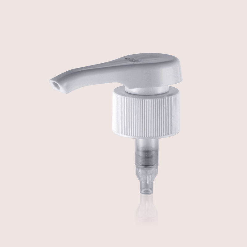 Ribbed Plastic Soap Dispenser Pump With Long Nozzle JY308-33 Marks On The Flat Actuator